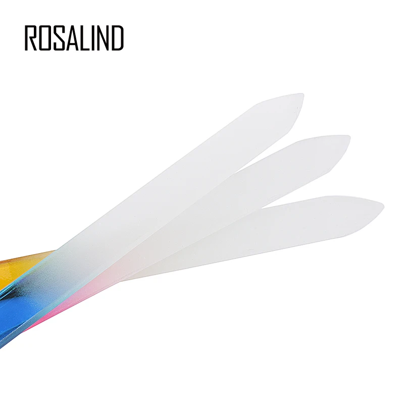 

ROSALIND Three color choices Crystal Glass Nail Buffer For nail gel Manicure tool for Nail Art Nail File