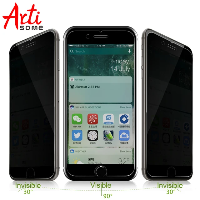 ARTISOME Privacy Anti Spy Glass For iPhone 5 S 5S SE 5C