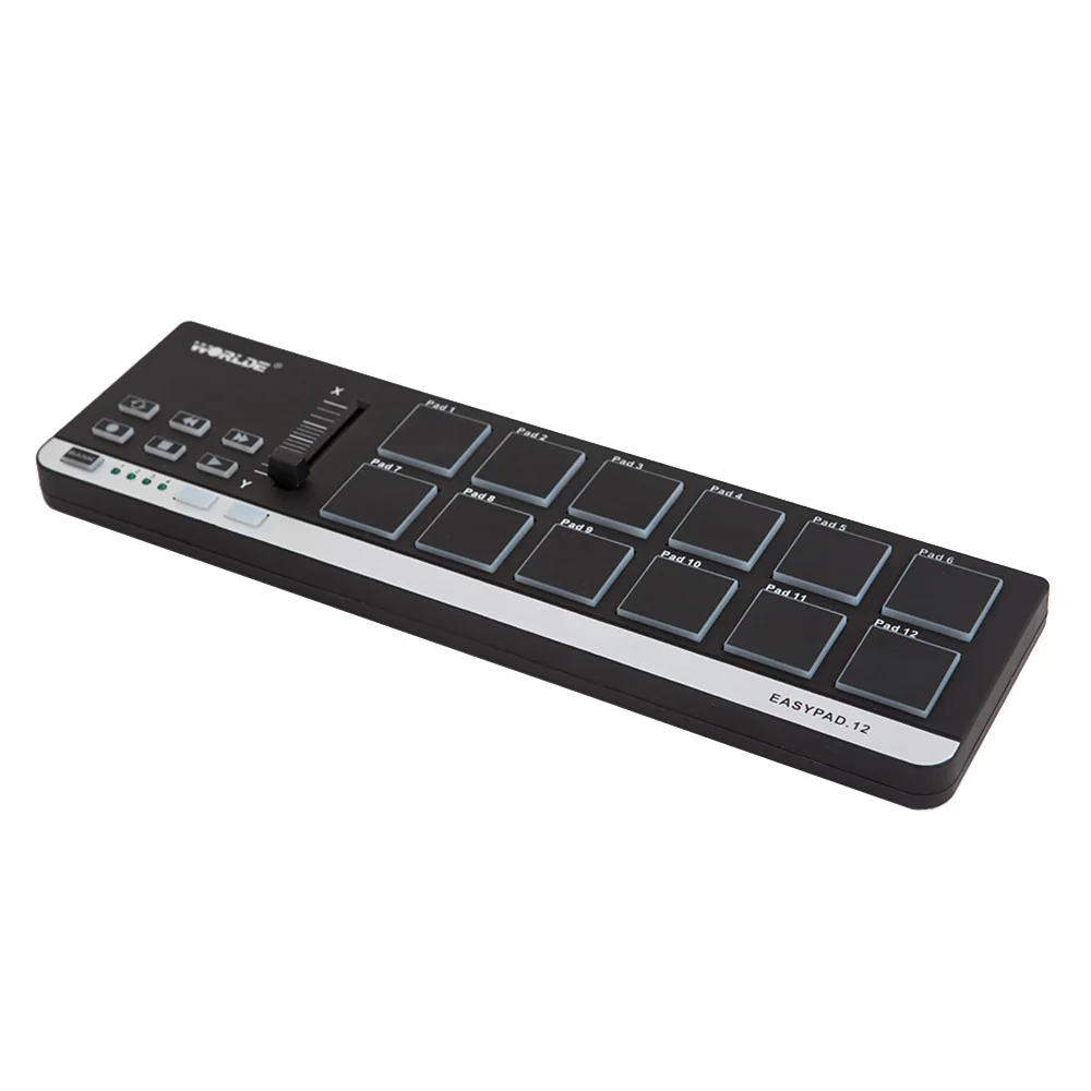 MIDI контроллер, портативный мини-usb 12 барабанный коврик MIDI Pad контроллер с usb-кабелем