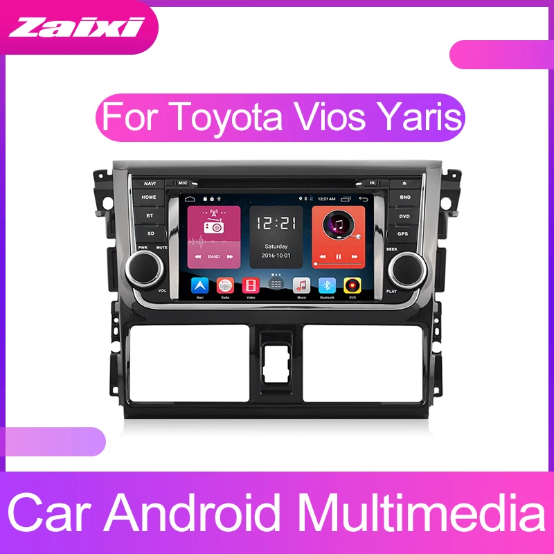

ZaiXi Touch screen Android car Audio for Toyota Vios Yaris 2014~2016 support GPS navi Ipod BT radio mic Media Navigation system