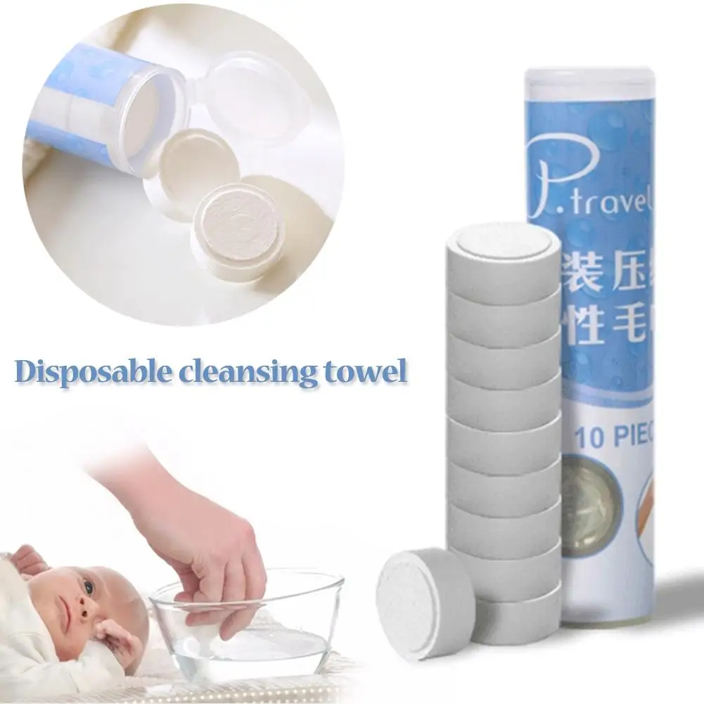 

10Pcs Mini Portable Travel Magic Towels Tablet Capsules Cloth Outdoor Camping Magic Compressed Biodegradable Towels Tablets 40