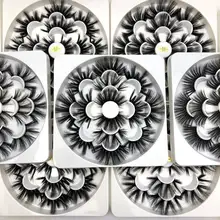 Mikiwi 7 пар натуральные 6D накладные ресницы из норки 25 мм длинные ресницы для наращивания густые пушистые ручной работы инструменты для макияжа глаз