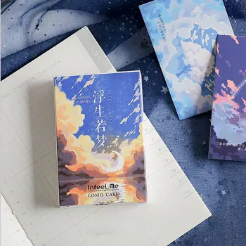 

28 Sheets/Set Small Card Message Card Floating Like a Dream painting Postcard/Greeting Card/Birthday Letter Envelope Gift Card