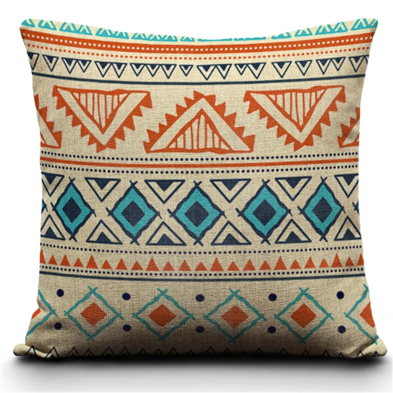 Wholesale comfortable Pillow Geometric Pattern Linen Decorative Throw Pillows creative soft