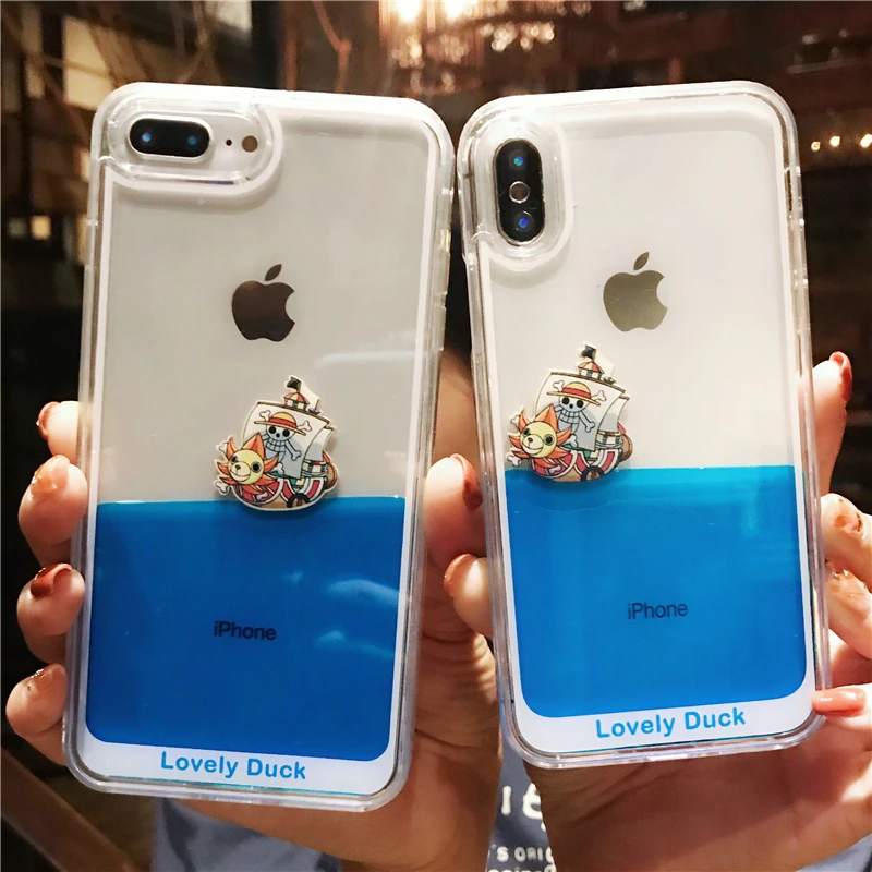 Dynamic Liquid Case For iPhone X Xs Max Xr Hard PC Cartoon Capinha 6 s 6s 7 8 Plus Cover ipone iPhoneX iPhone8 Cases |