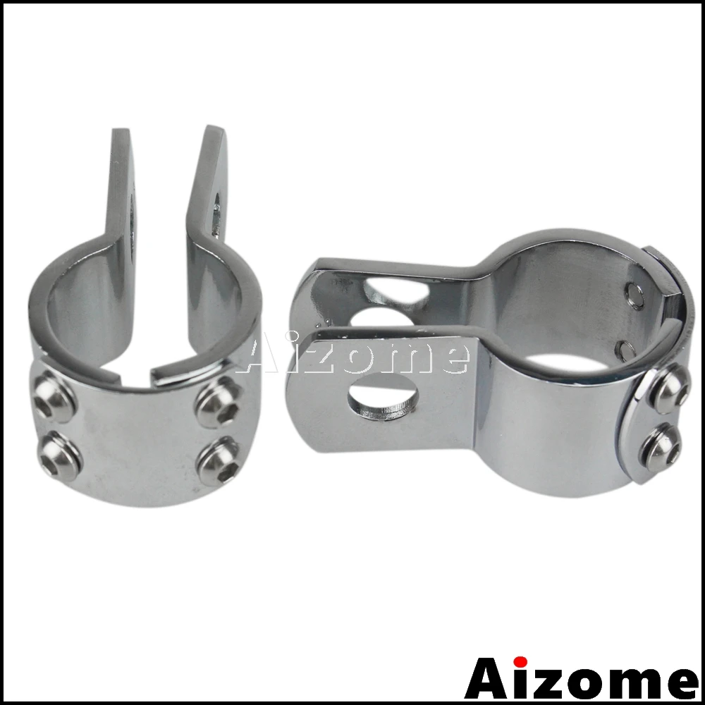 Хромированные зажимы для мотоцикла 1 1/2 &quot1 1/4&quot 1/8 &quot подножники с креплением