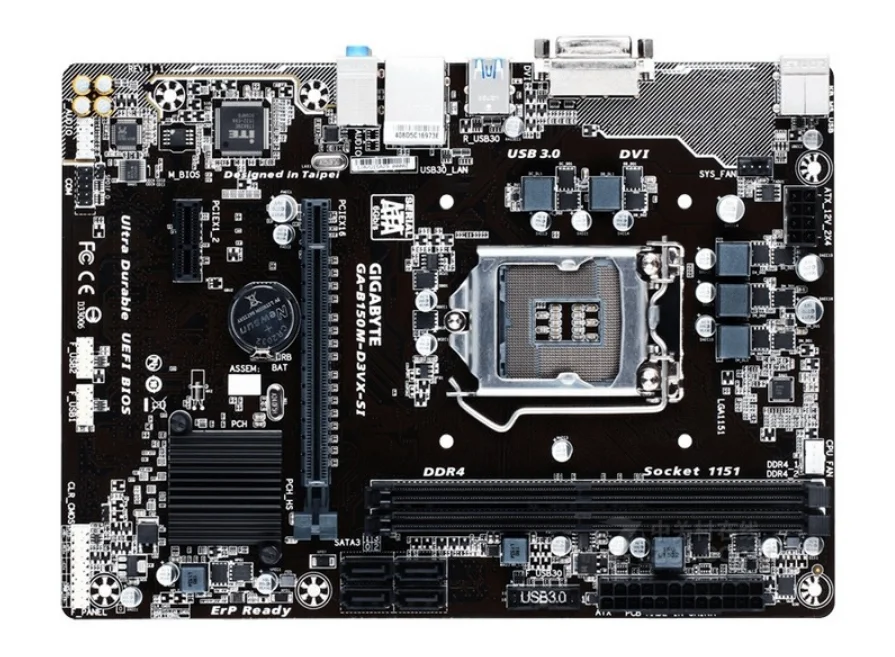 Оригинальная материнская плата для Gigabyte GA-B150M-D3VX-SI LGA 1151 DDR4 32GB USB2.0 USB3.0 DVI B150 настольная материнская плата