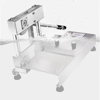 

Manual Cut pork chop bone trotters stainless steel meat slicer lever principle track structure large Bone Sawing Machine