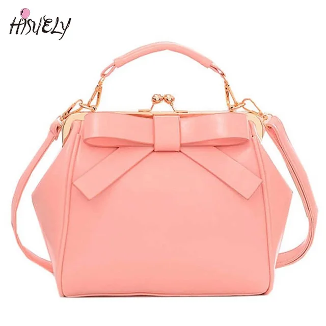 Hisuely Hot Candy Color Women Pu Leather Bow Handbags Shoulder Bags Fashion Bag Female Lady Pink Crossbody In From Hisuely Hot Candy Color Women Pu Leather Bow Handbags Shoulder Bags Fashion Bag Female Lady Pink Crossbody In From