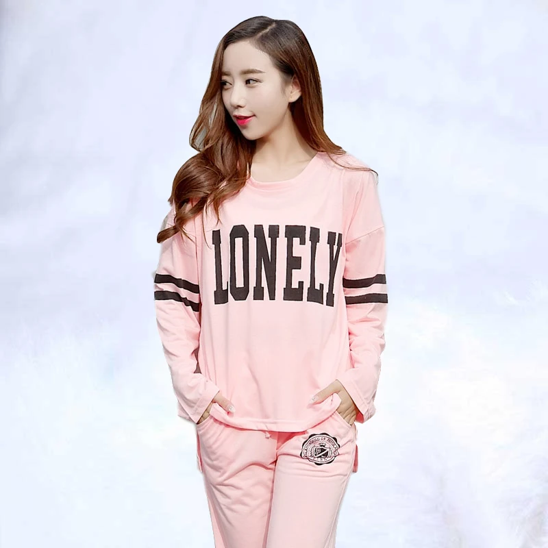 

Sale 2019 Women Pajamas Suits Lovely casual home service Sleepwear suits long Sleeve Pyjamas Comfortable Pijamas Mujer