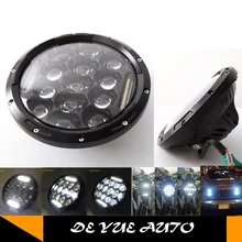 DHL 24 v 12 напряжение 85 Вт " светодиодный фар 7 дюймов свет Светодиодные фары дальнего света JK TJ CJ LT Defender Jimmy G55 Cruiser H1 H2