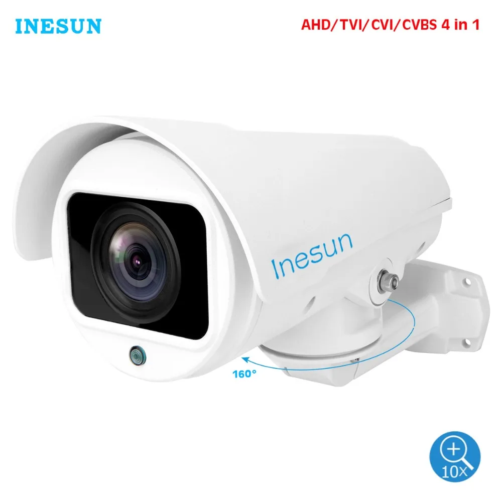 Inesun 10X Zoom PTZ наружная камера безопасности 5MP Super HD 4 в 1 TVI/CVI/AHD/CVBS CCTV камера водонепроницаемая 100ft IR ночного видения