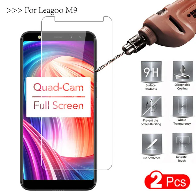 

Leagoo M9 Tempered Glass 9H 2.5D Anti-Knock Scratch Proof Screen Protector Protection Glass Film For Leagoo M9 Glass 5.5 2PCS