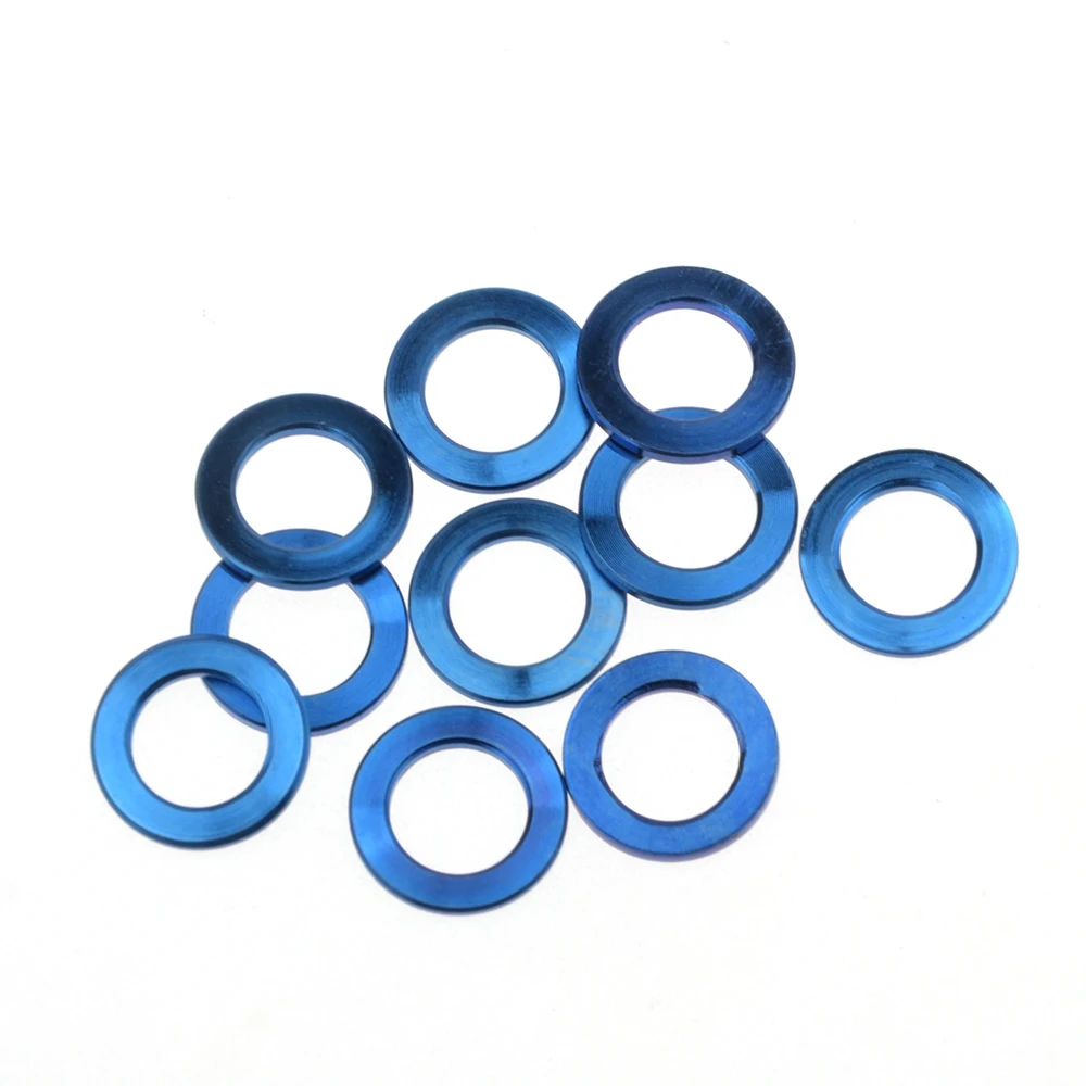 10Pcs/lot M5 Titanium Ti Washers Grade 5 Punched Washer Blue For DIN912
