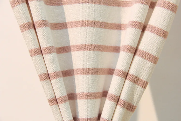 Quality Women Pullover Sweater Spring Autumn Half Sleeve Pullovers Button Decoration Striped Knitted Sweaters Female Tops D313 Quality Women Pullover Sweater Spring Autumn Half Sleeve Pullovers Button Decoration Striped Knitted Sweaters Female Tops D313