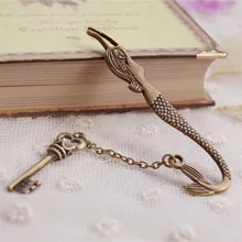 Винтажный дизайн сплав закладки для книги креативный Ретро Русалка лист металлическая Закладка поставки подарок 222