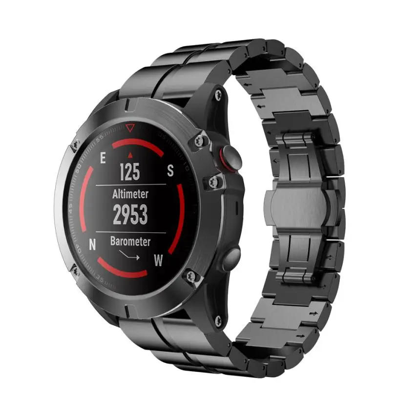 Подлинный Браслет Из Нержавеющей Стали Quick Release Fit ремешок для Garmin Fenix 5X gps fenix3/fenix3 HR Смарт-часы 9,11