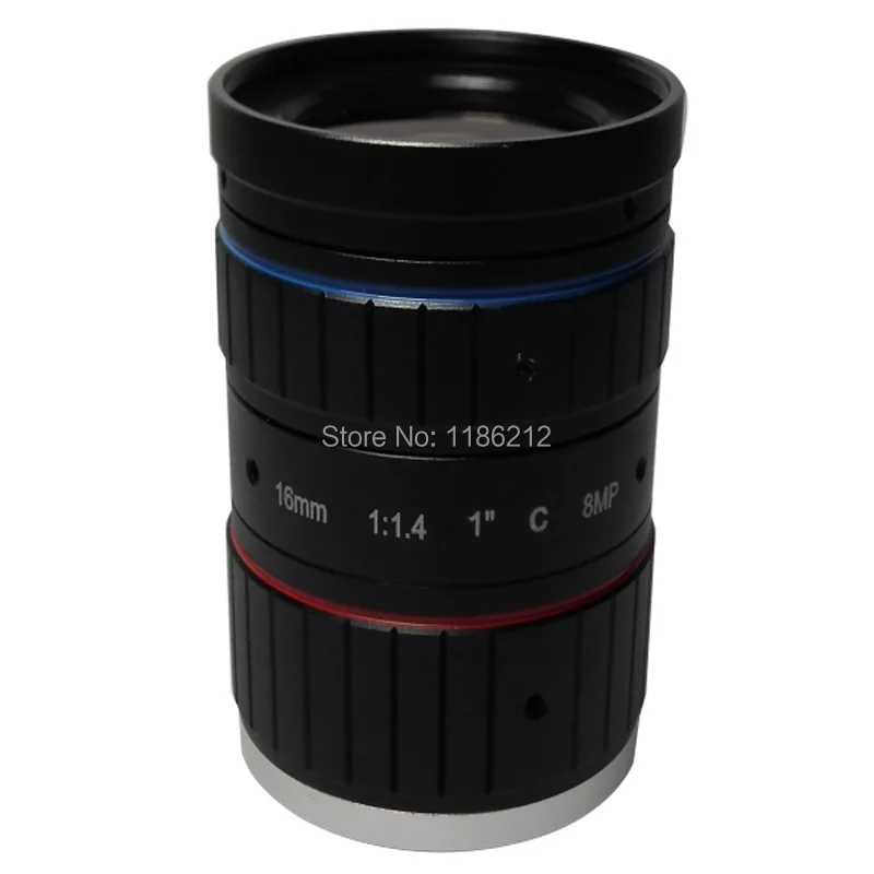 

8.0Mega Pixel C Mount 16mm 1" F1.4 ITS Correction fixed focal length lenses Industrial camera manual Iris CCTV Lens