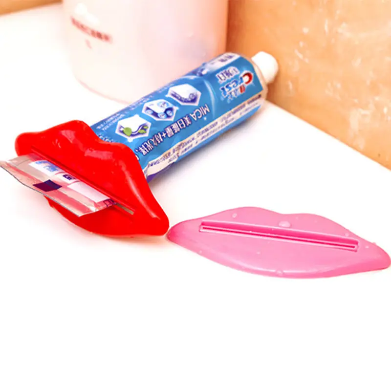 

4 Pcs Mouth Lip Kiss Shape Toothpaste Dispenser Easy Use Press Squeezer Products Tool Home Bathroom Accessories set