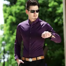 Новое поступление, однотонная мужская рубашка, мужские деловые рубашки в повседневном стиле, Высококачественная хлопковая рубашка с длинными рукавами для весны и лета