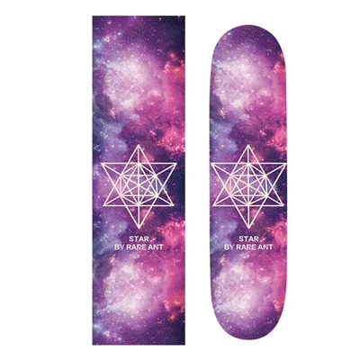 Космическая Звезда Профессиональный Скейтборд длиной 83 см Griptape противоскользящая скейтборд шероховатая наждачная бумага для Peny Board Longboard скейтборд - Цвет: Purple star