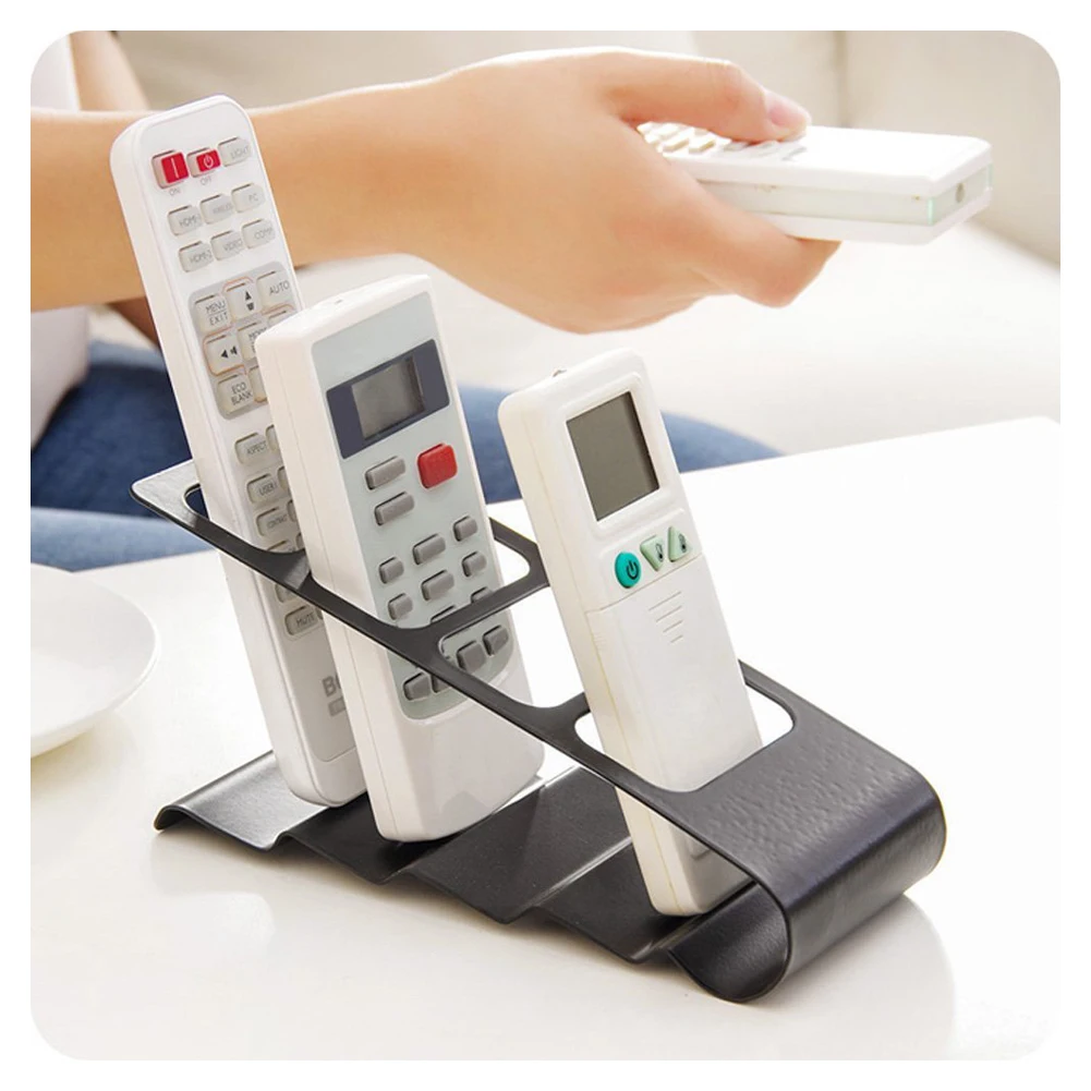 TV DVD ريموت كنترول حامل حامل رف التخزين المنظم رفوف (أسود)