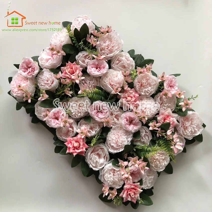 

Artificial Silk Rose Flower Wall and Runner for Wedding Party Backdrop Table Row and CenterPiece Ring Decoration