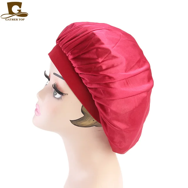 Chapeau De Nuit En Satin Pour Femmes, Mode Donna, Bonnet Large, Turban,  Soins Des Cheveux, Bonnet De Nuit