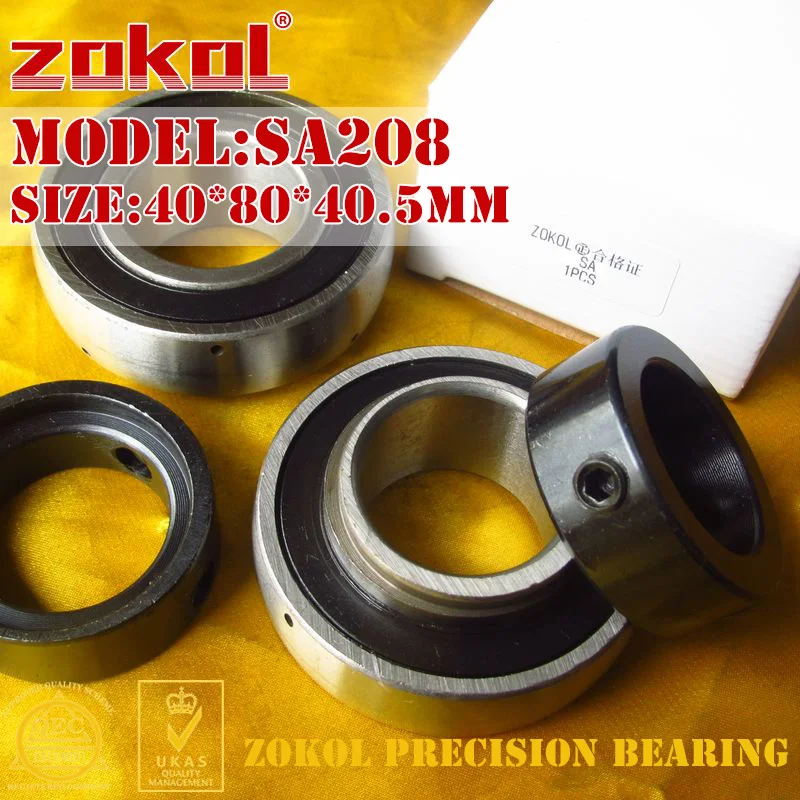 

ZOKOL bearing SA208 Pillow Block Ball Bearing 40*80*40.5mm