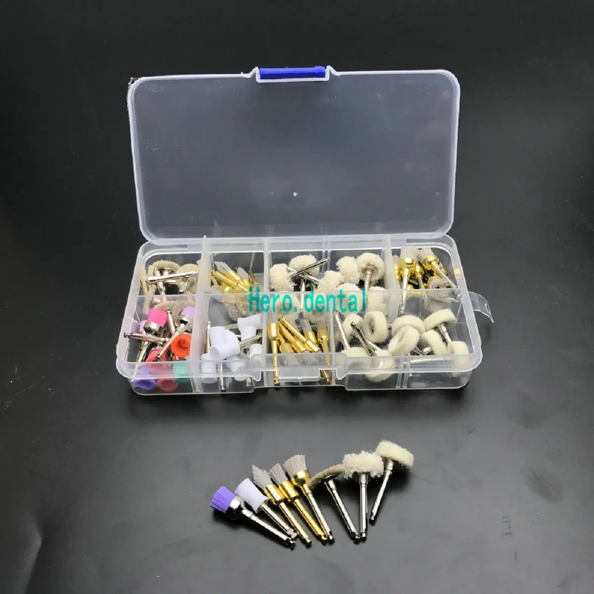 

80pcs Dental Prophy Polishing Brush Cup Alumina Nylon Cotton Wool Felt Wheel