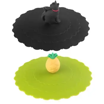 

Anti-Dust Silicone Lids For Tea Cup Cover Silicone Leakproof Cup Lids Heat Resistant Reusable Sealed Cover Kitchen Accessories