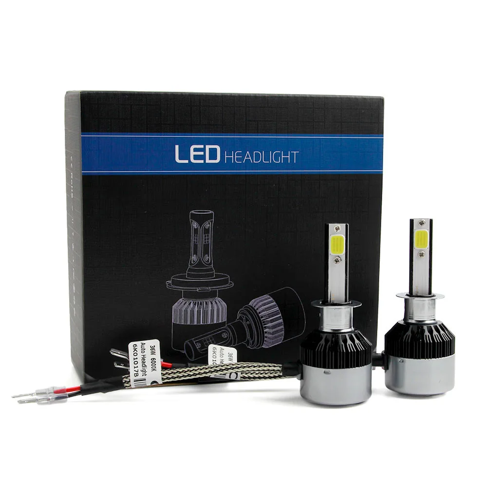 H1 72W 8000LM LED Headlight Conversion Kit Car Beam Bulb Driving Lamp 6500K (1)