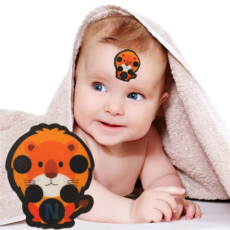 

Baby Children's Cartoon Forehead Thermometers LCD Flexible Forehead Thermometer Sticker Kids Care Thermometer