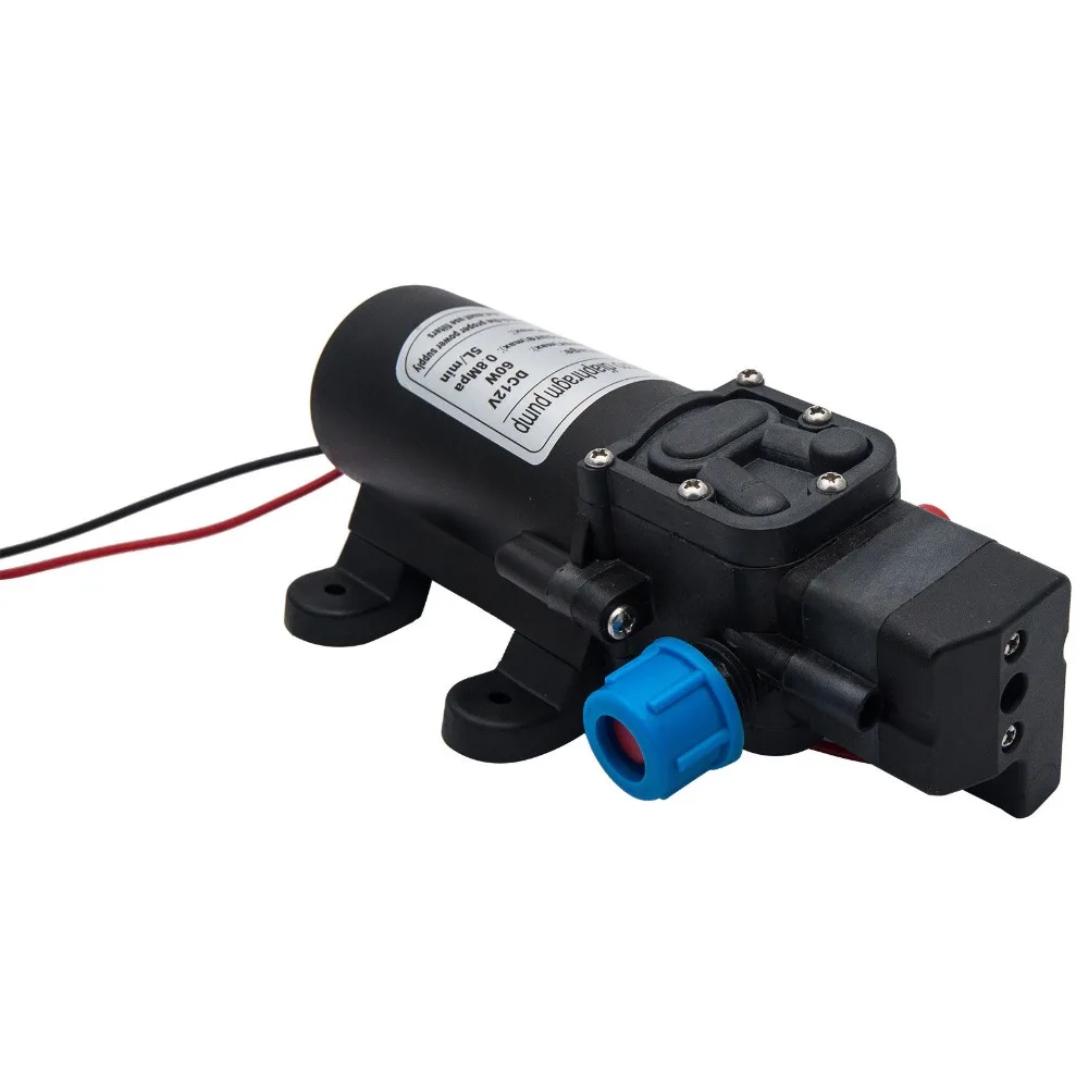 12V 5L/мин высокого Давление микро мембранный Водяной насос 80Psi для автомобиля