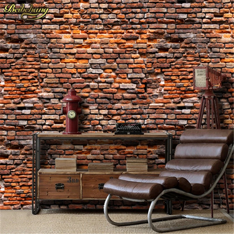 beibehang 3D red brick building photography background wall bedroom bar restaurant wallpaper mural papel de parede beibehang 3D red brick building photography background wall bedroom bar restaurant wallpaper mural papel de parede