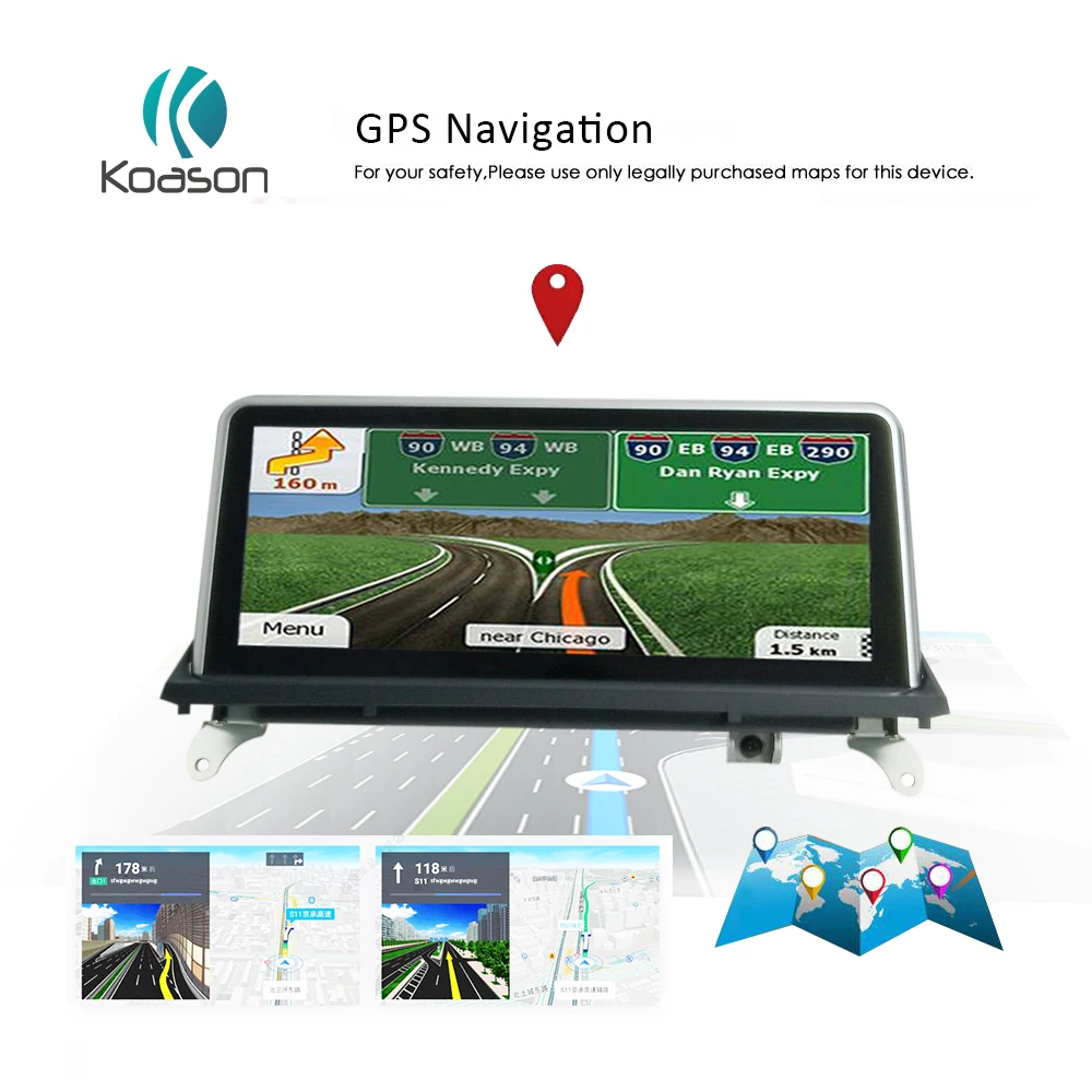 Koason 10 25 &quotips Экран gps навигации для BMW X5 E70 X6 E71 Android 7 1 Авто аудио стерео CIC Системы