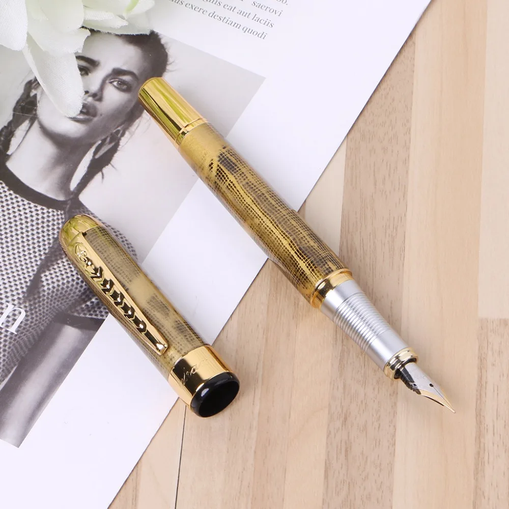 Лидер продаж Jinhao X250 Deluxe Gold 18kgp авторучка для авторучки со средним наконечником