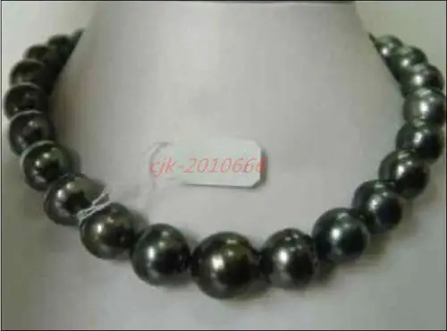 

NOBLEST RARE NATURAL 12-13MM SOUTH SEA BLACK PEARL NECKLACE G14K CLASP^^^@^Noble style Natural Fine jewe FREE SHIPPING