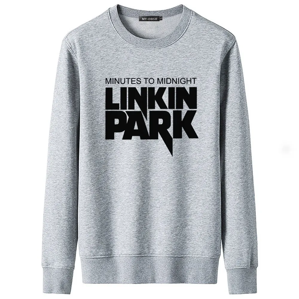 Модный рок Бренд Linkin Park толстовки мужские зимние повседневные пальто с капюшоном модные хип хоп рэппер DJ Свитшот Повседневный пуловер Топы - Цвет: S1-P-Gray