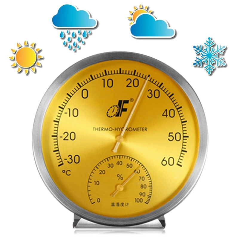 

Wall Mounted Household Thermometer Hygrometer Weather Station Hanging Thermometer Hygrometer Temperature Humidity Meter