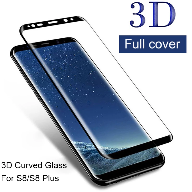 

3D Curved Cover Glass for Samsung S8 Plus Screen Protector on S 8 Plus Tempered Glass for Samsung Galaxy S8 Plus Protective Film