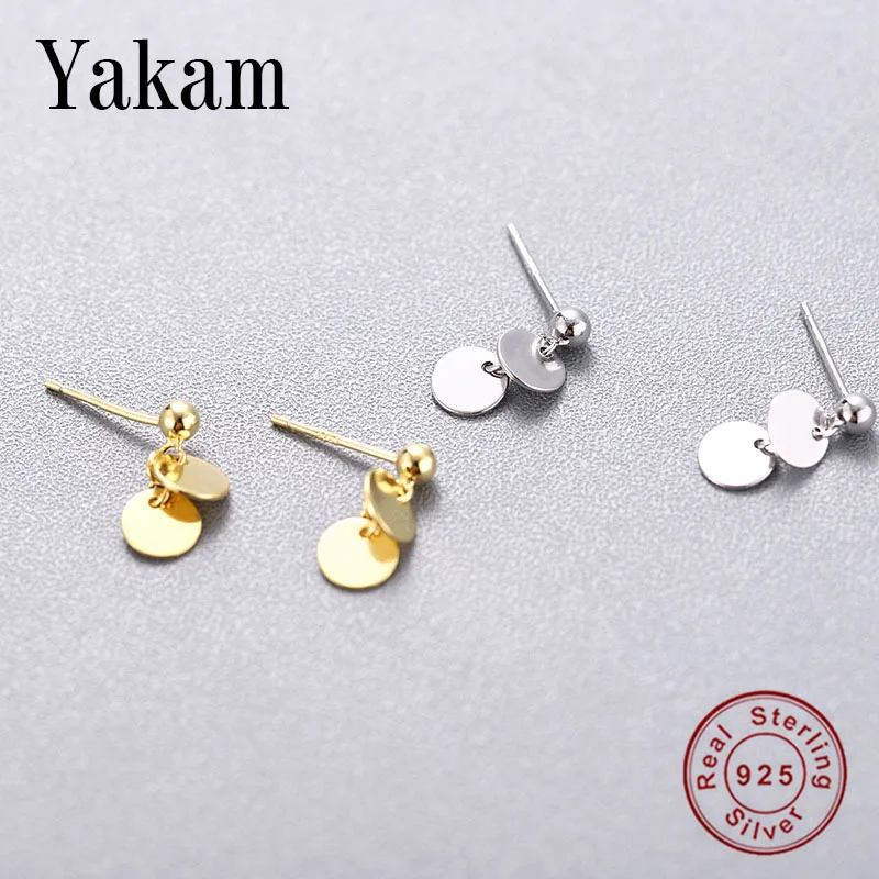 

Double circle personality trend sheet-shaped female earring S925 sterling silver earrings for women fashion jewelry pendant 2019