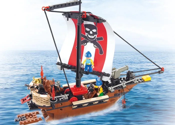 

New 0279 Caribbean Pirate Treasure Ships Fit City Figures Building Blocks Brick Toys Models Gift Boys Toy Kid Birthday Xmas