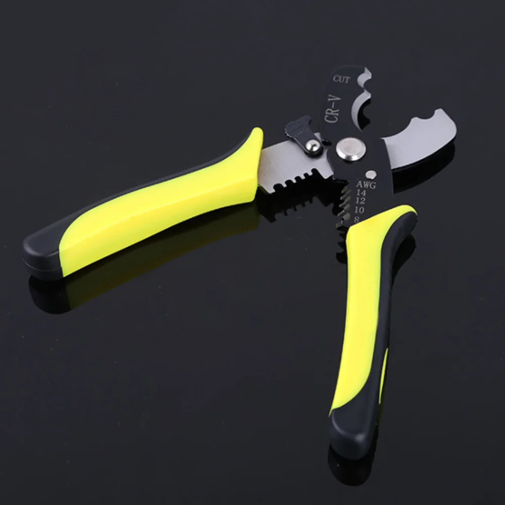 

Wire Stripper Cable Cutter 8" Electrical Cable Stripper Multi Tool Wire Cutting Scissor Stripping Pliers 9-14mm Hand Tools Kit