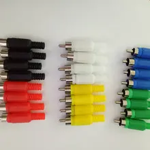 24 шт. 6 цветов RCA штекер припоя Тип аудио кабель Разъем