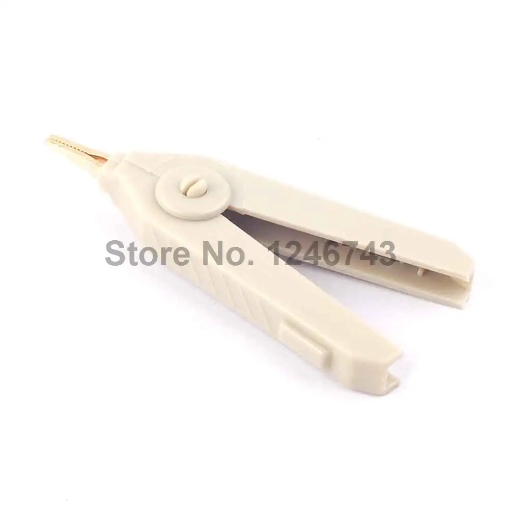 

2PCS Grey Pointed LCR Bridge Alligator Clip Measuring Low Resistance Clamp (Large Size)