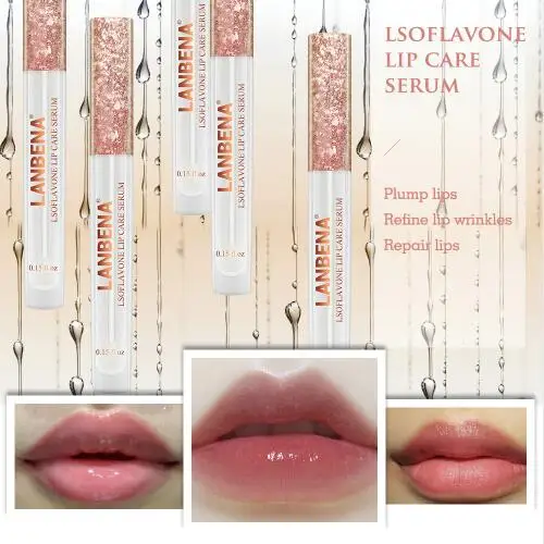LANBENA Lsoflavone уход за кожей губ Lip Сыворотки блеск для маска увеличить эластичность