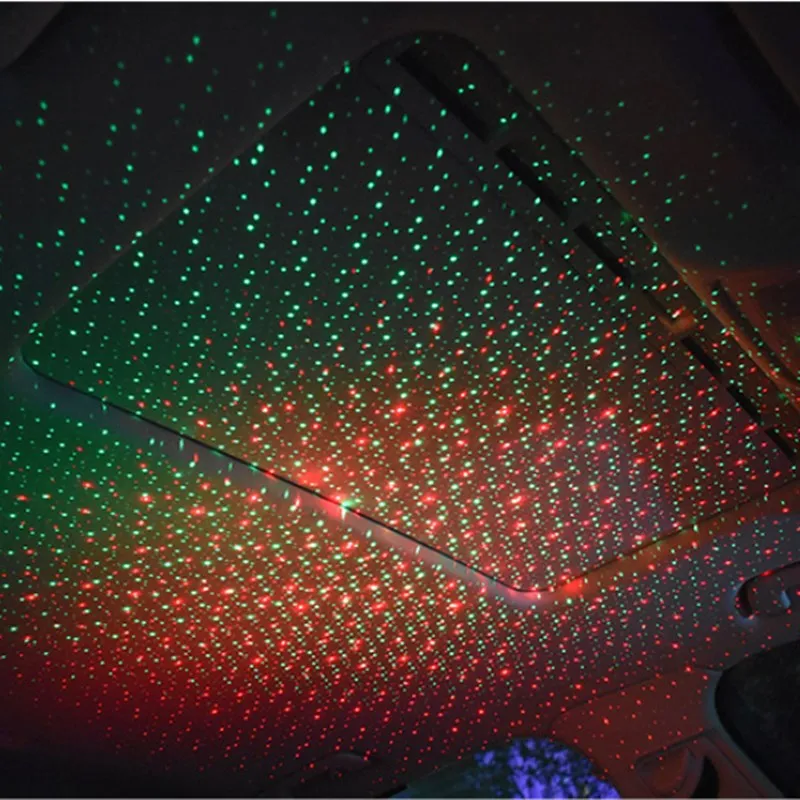 Gran venta USB LED coche atmósfera lámpara Interior estrella ambiente luz colorida música sonido lámpara Navidad Interior luces decorativas