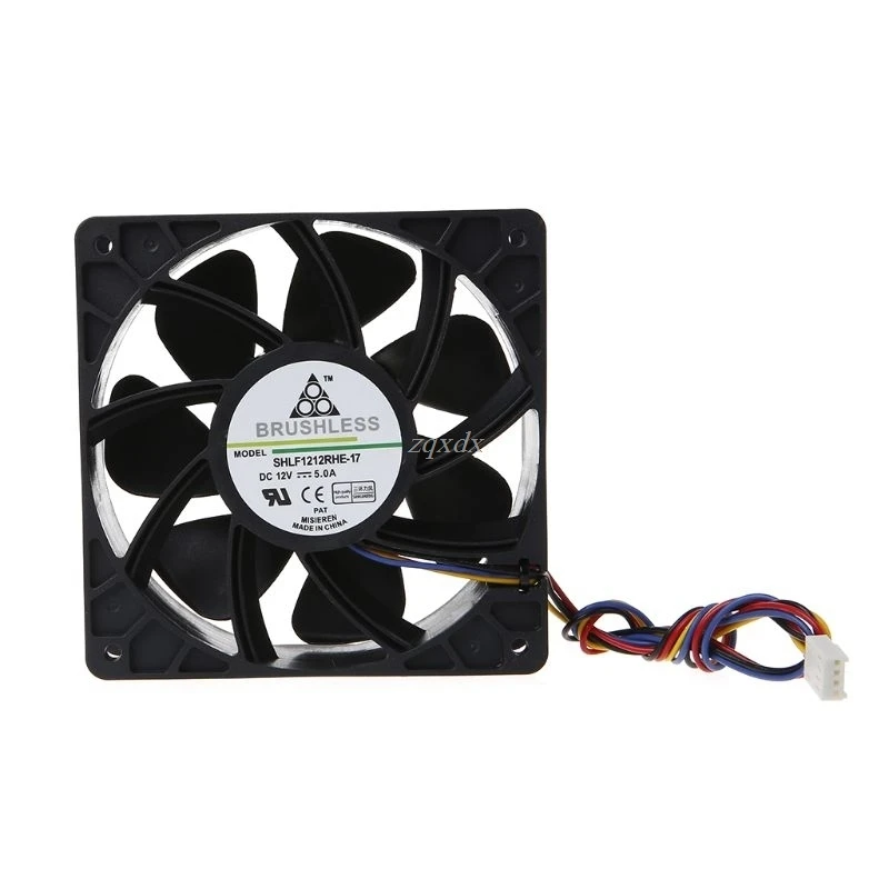 12V 5A Cooling Fan 12038 Dual Ball Bearing Brushless 4Pin Computer Server Case S7 S9 D3 L3 E9 T9 PFC1212DE Cooler fan cooling fan