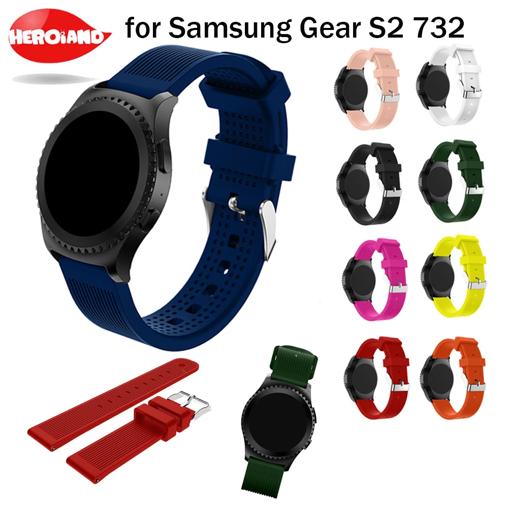 

Ремешок силиконовый для Samsung Galaxy Watch Active 2 40/44 мм, спортивный умный Браслет для Samsung Gear S2 Classic 732, 20 мм